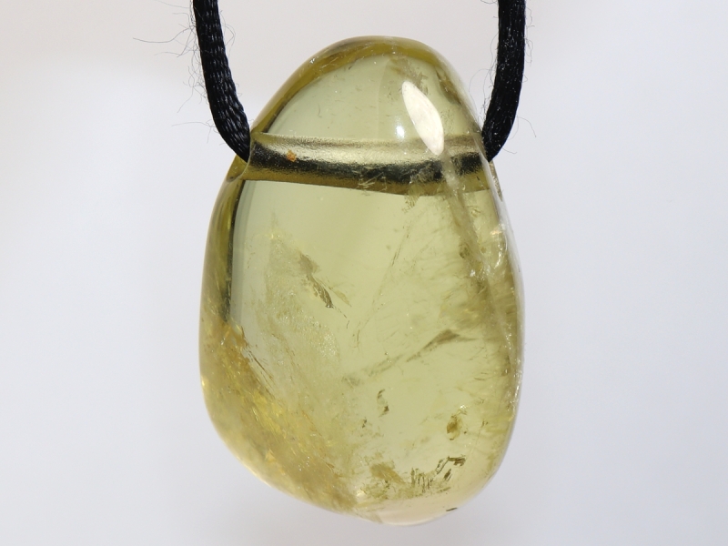 lemon quartz with cord or silver 925