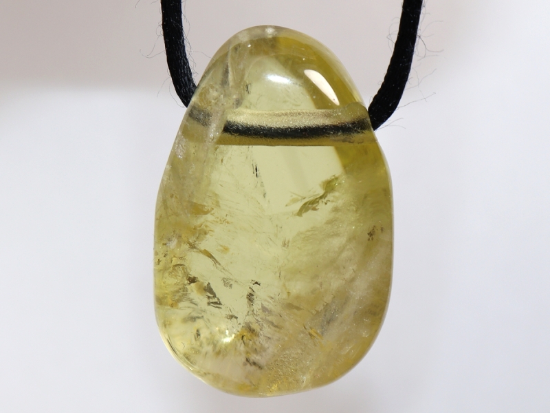lemon quartz with cord or silver 925