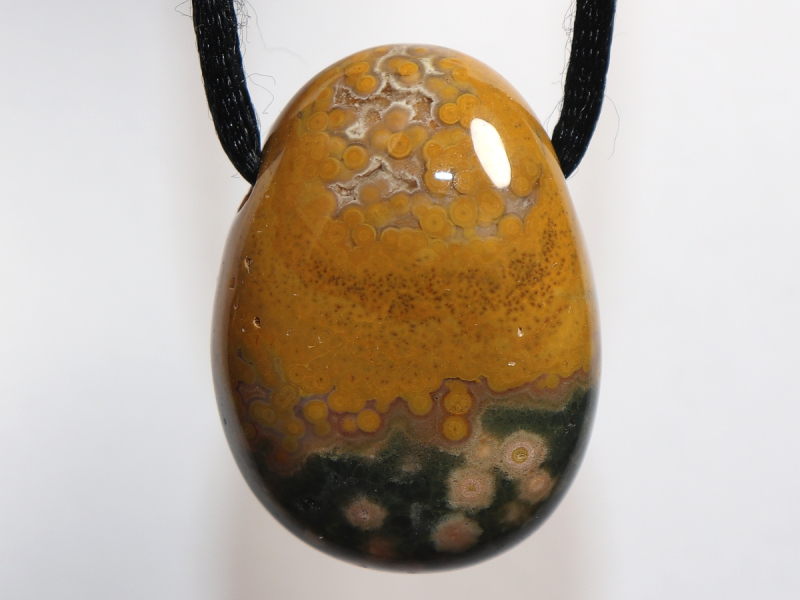ocean jasper with cord or silver 925