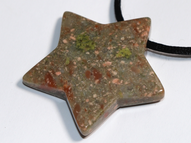 moss agate with cord or silver 925