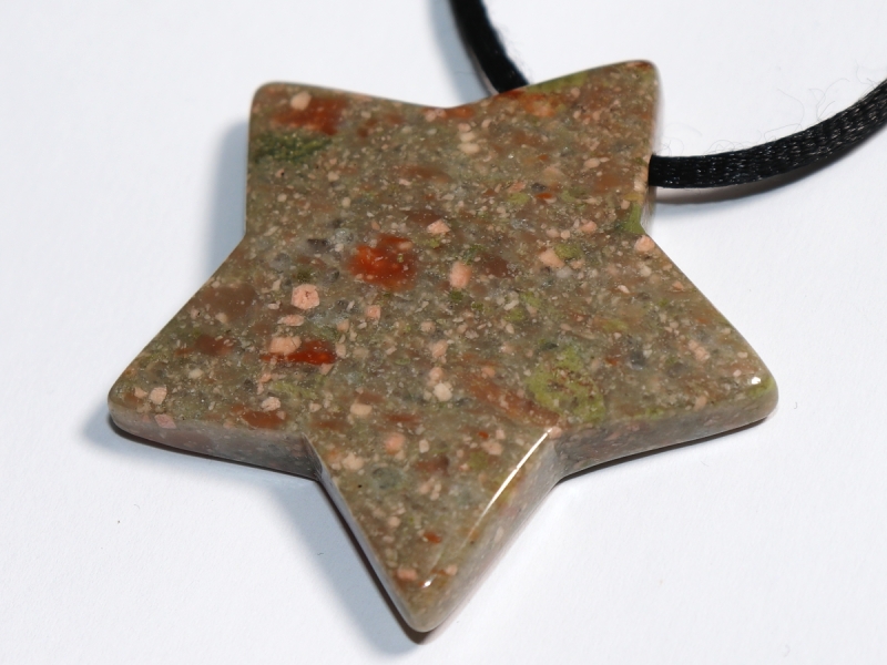 moss agate with cord or silver 925