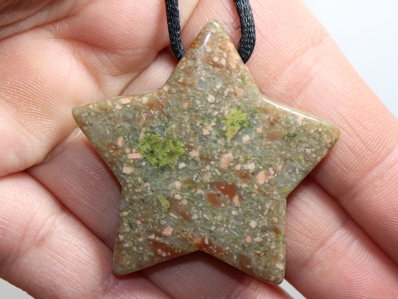 moss agate with cord or silver 925