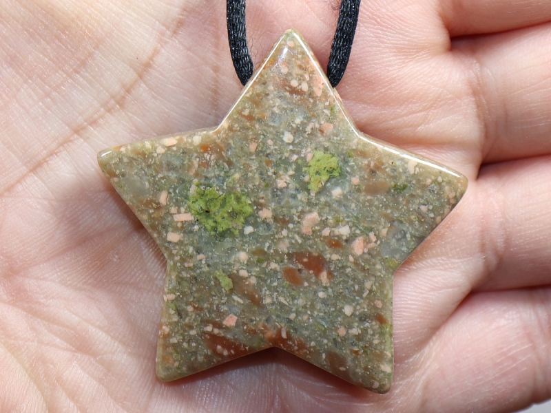 moss agate with cord or silver 925