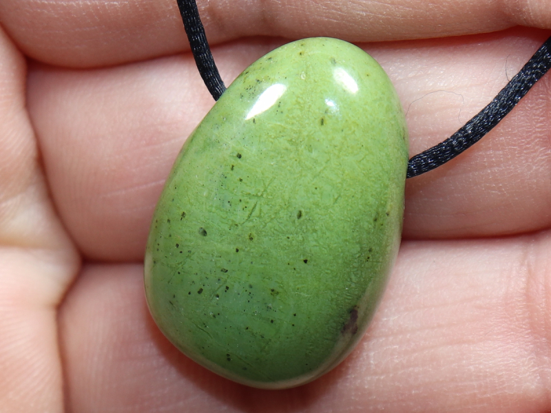 Chrysopras mit Band oder Silber 925