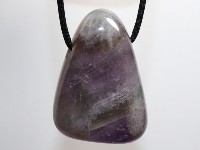 amethyst with cord or silver 925