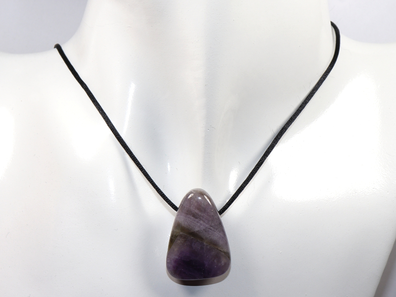 amethyst with cord or silver 925