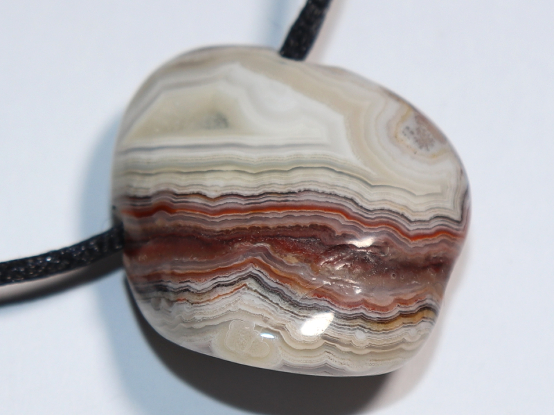crazy lace agate with cord or silver 925