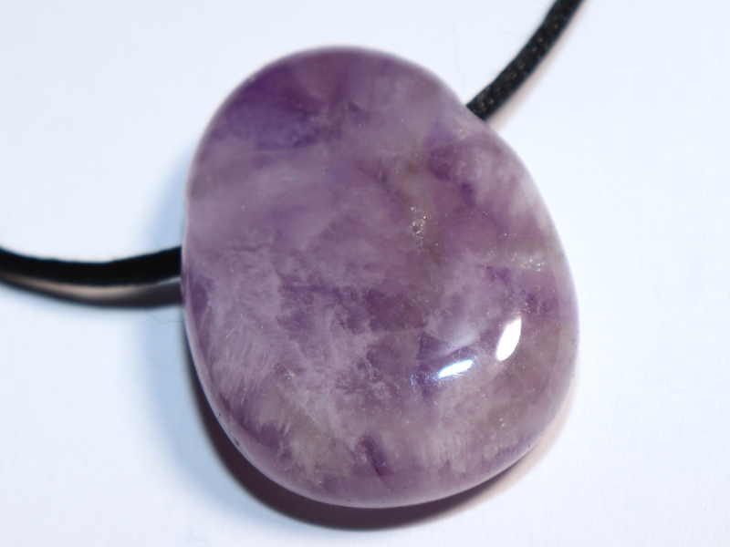 amethyst with cord or silver 925