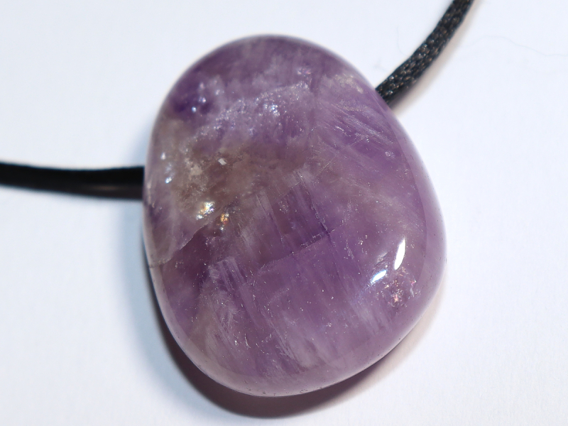 amethyst with cord or silver 925
