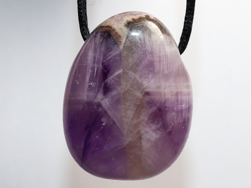 amethyst with cord or silver 925