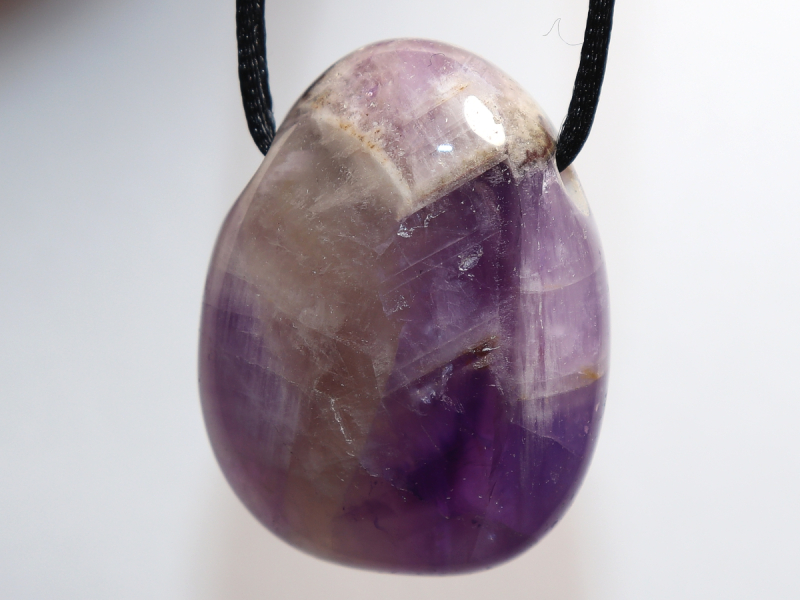 amethyst with cord or silver 925