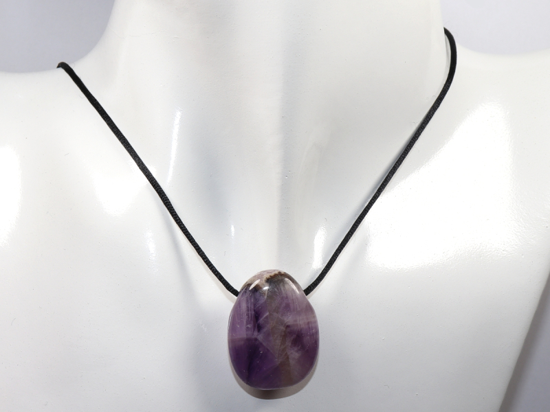 amethyst with cord or silver 925
