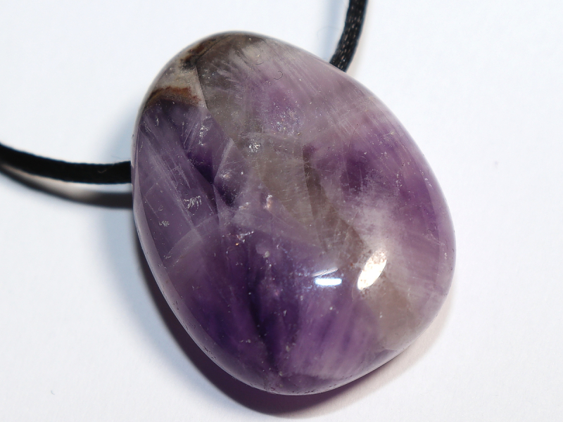 amethyst with cord or silver 925