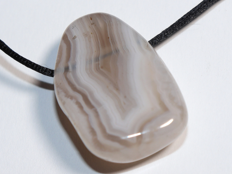 Botswana-Achat mit Band oder Silber 925