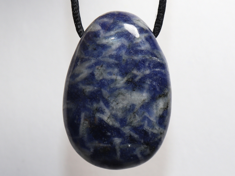 sodalite with cord or silver 925