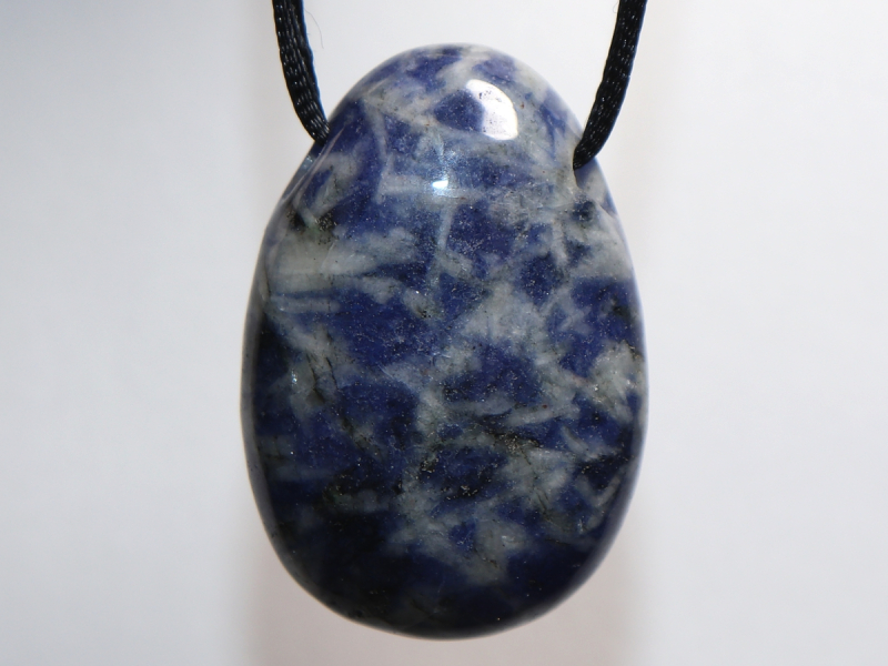 sodalite with cord or silver 925