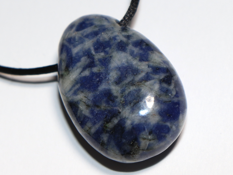 sodalite with cord or silver 925