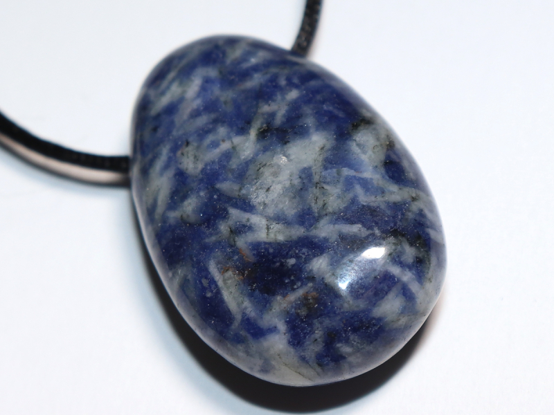 sodalite with cord or silver 925