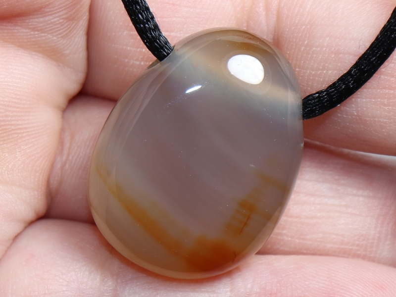 carnelian with cord or silver 925
