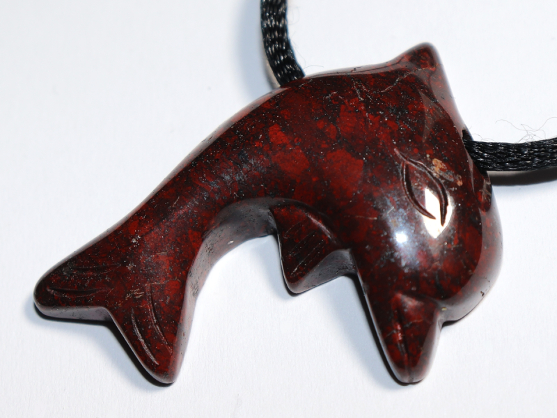 brecciated jasper with cord or silver 925
