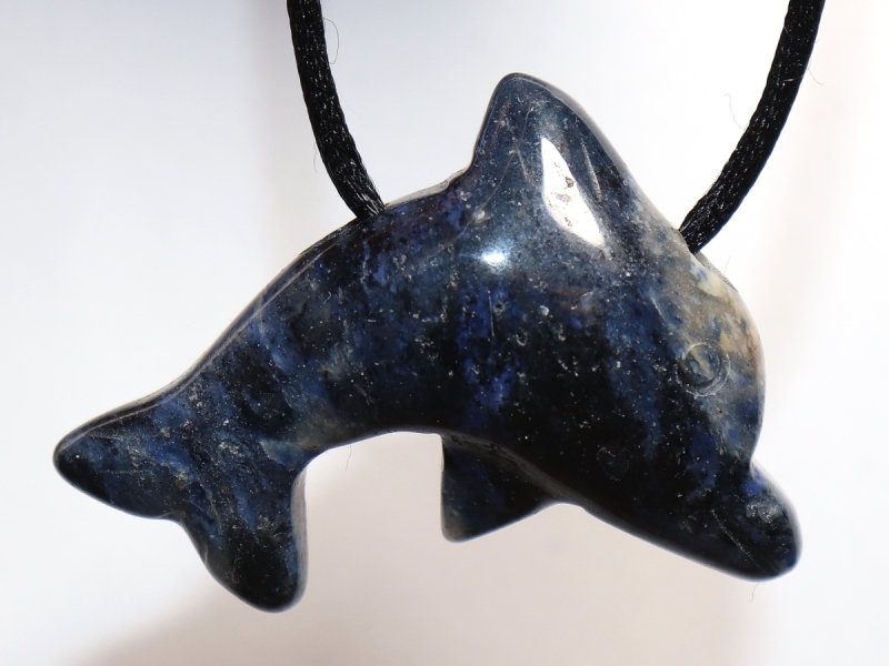 dumortierite with cord or silver 925