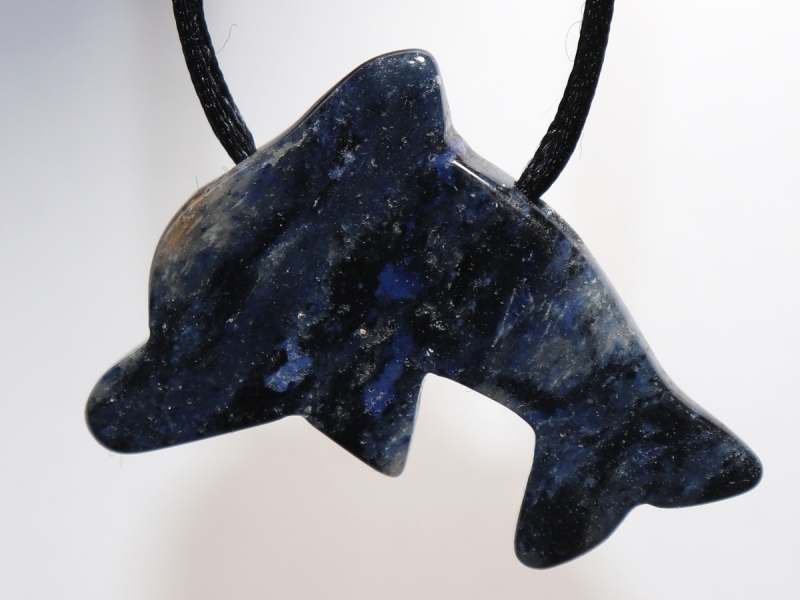 dumortierite with cord or silver 925