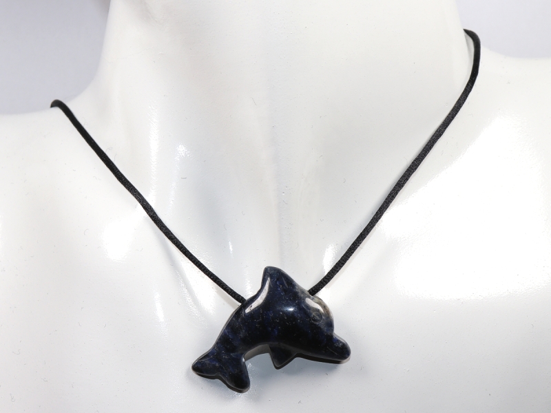 dumortierite with cord or silver 925
