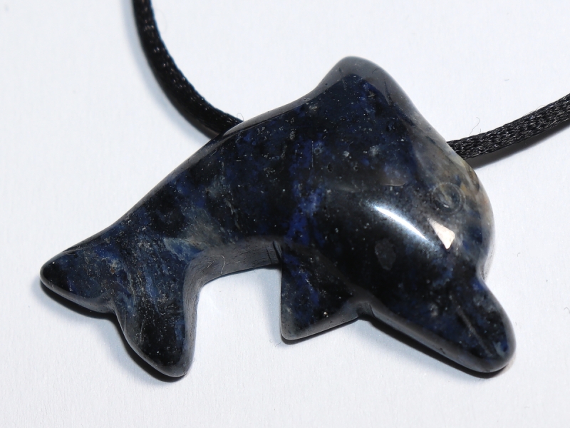dumortierite with cord or silver 925