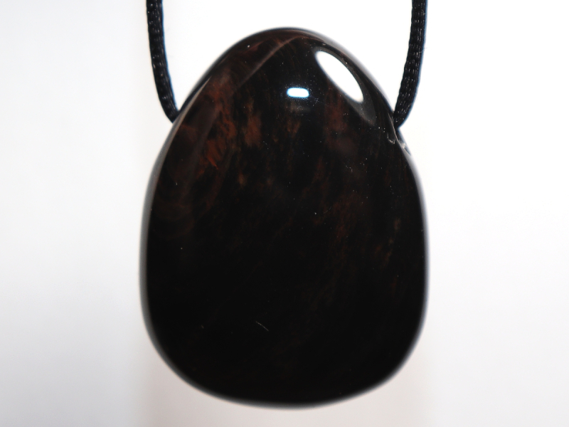 gold obsidian with cord or silver 925