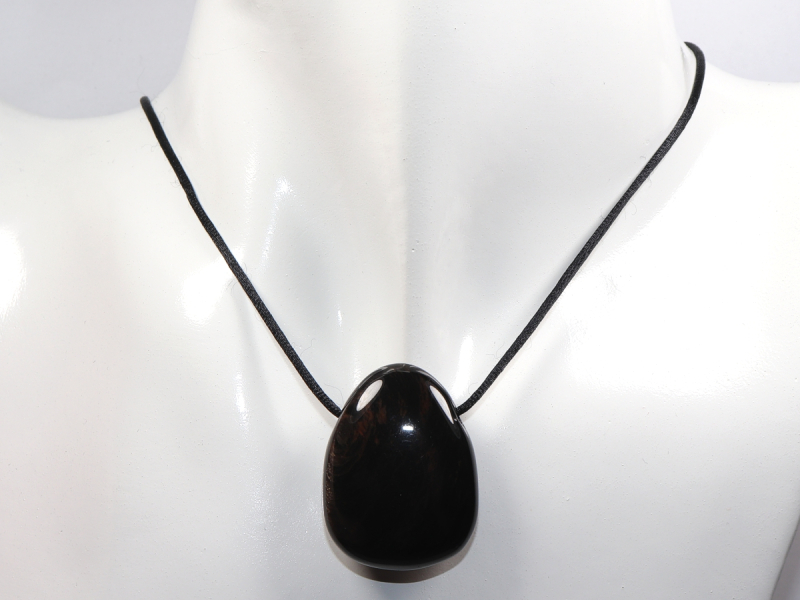 gold obsidian with cord or silver 925