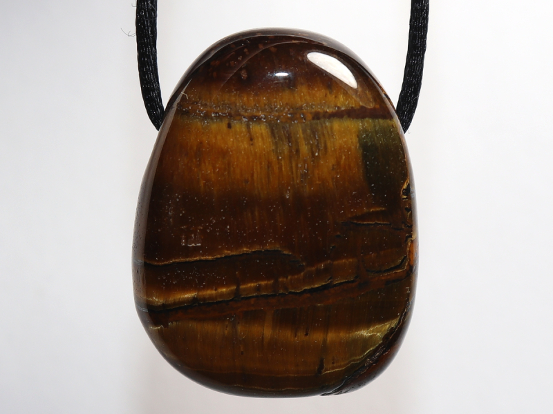 Tigerauge mit Band oder Silber 925