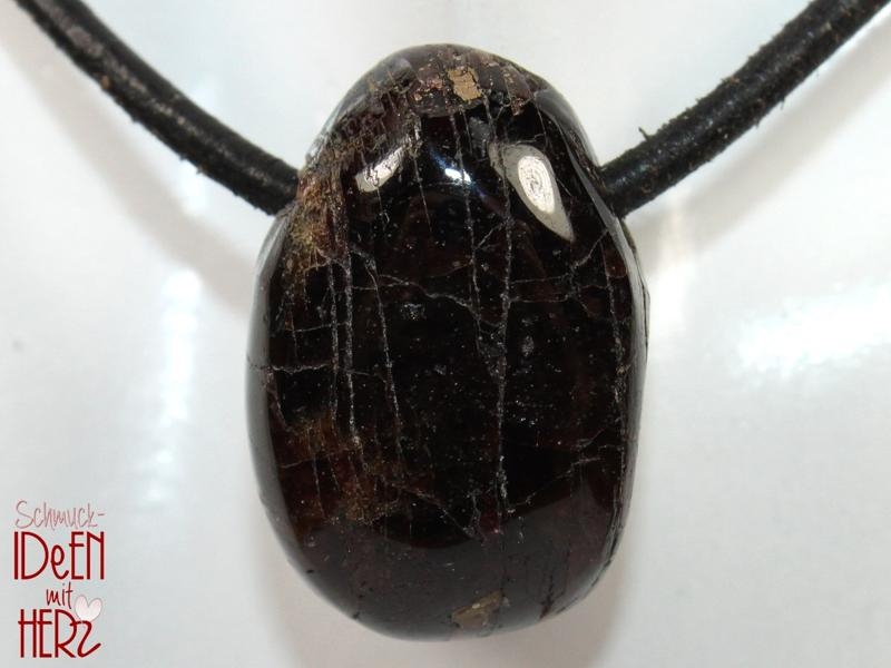 Garnet on cord