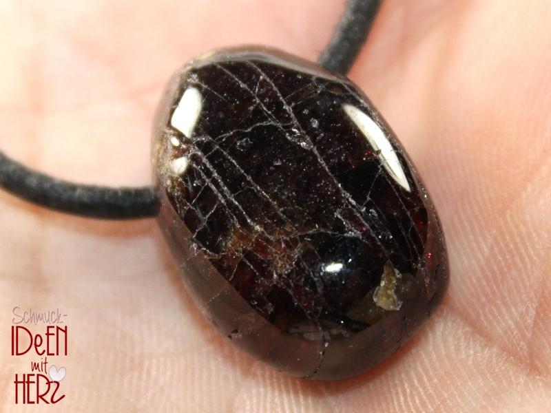 Garnet on cord