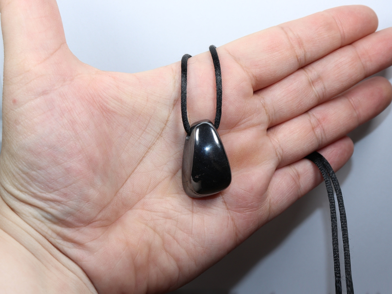 hematite with cord or silver 925