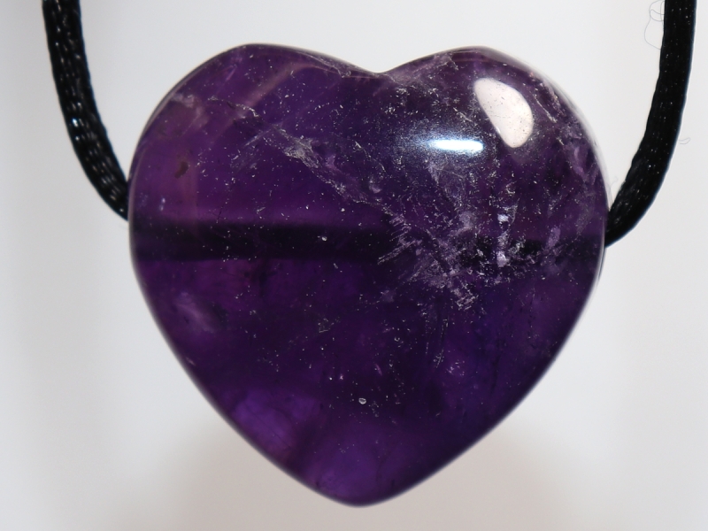 amethyst with cord or silver 925