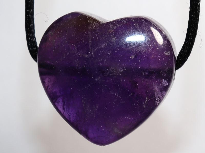 amethyst with cord or silver 925