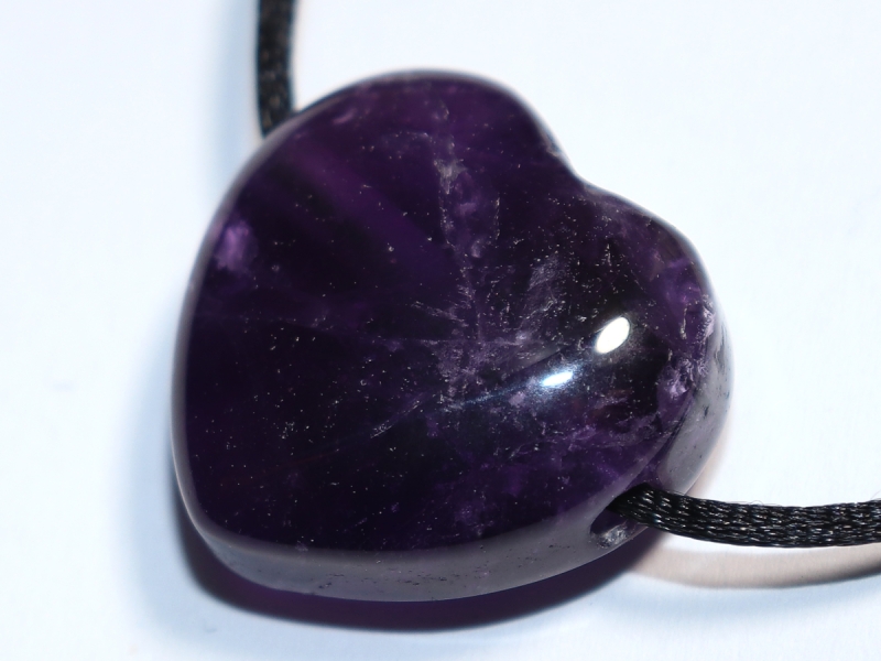 amethyst with cord or silver 925