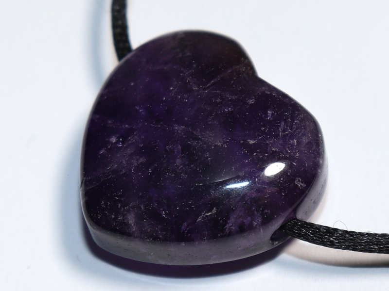 amethyst with cord or silver 925