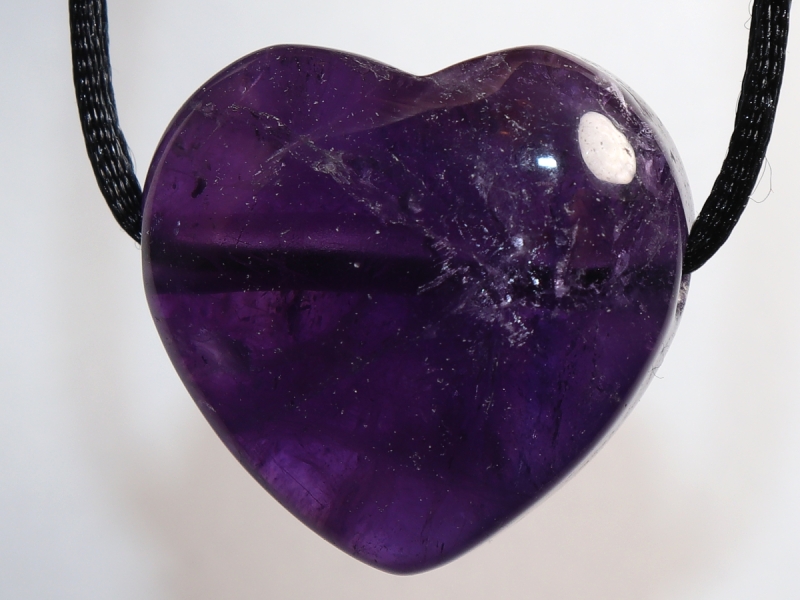 amethyst with cord or silver 925