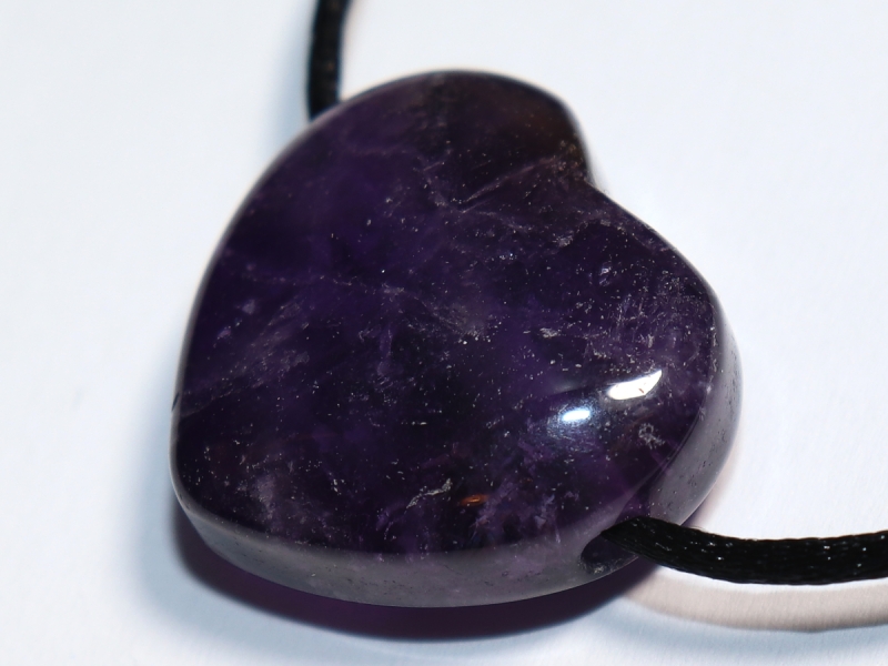 amethyst with cord or silver 925