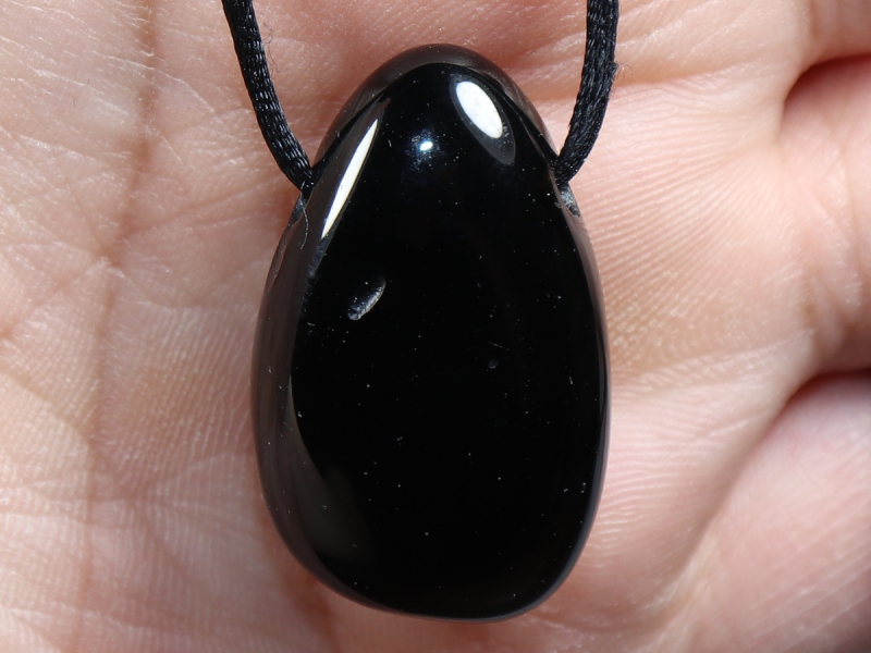 tektite with cord or silver 925