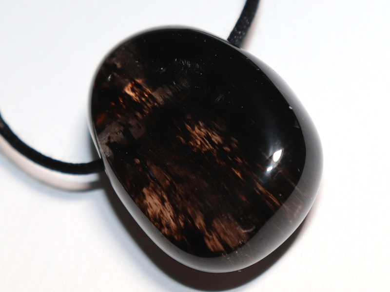 Lamellenobsidian mit Band oder Silber 925