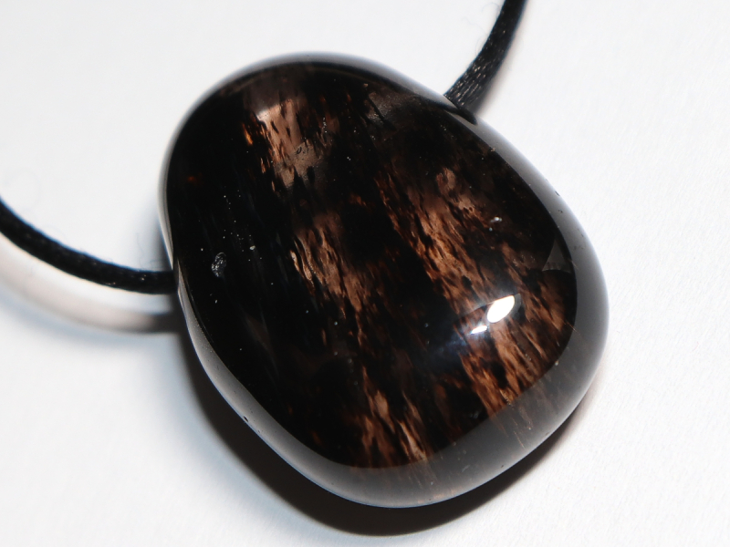 Lamellenobsidian mit Band oder Silber 925