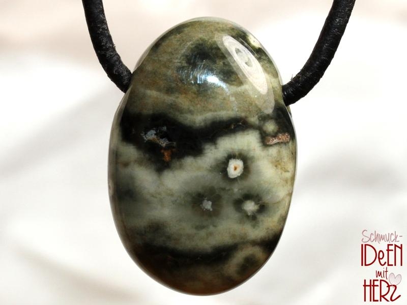 Ocean jasper on cord