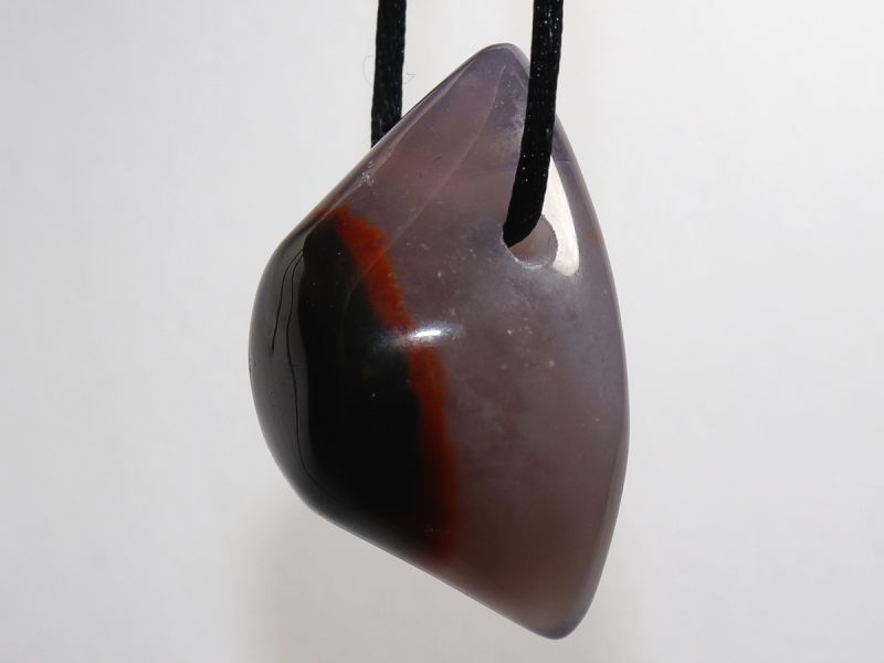 eye agate (sardonyx) with cord or silver 925