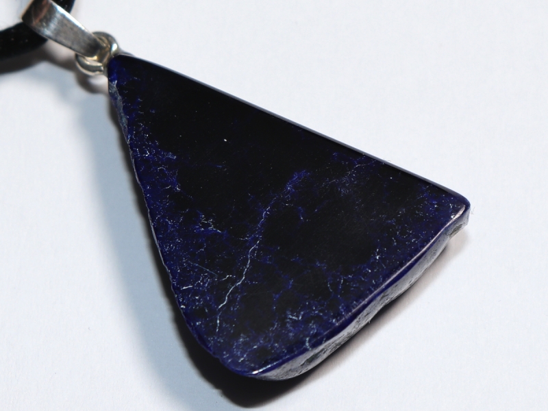 azurite with cord or silver 925