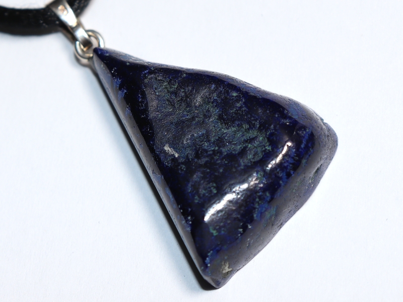 azurite with cord or silver 925