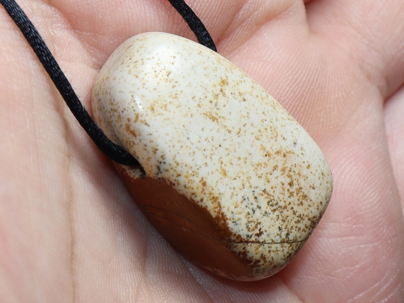 picture jasper with cord or silver 925