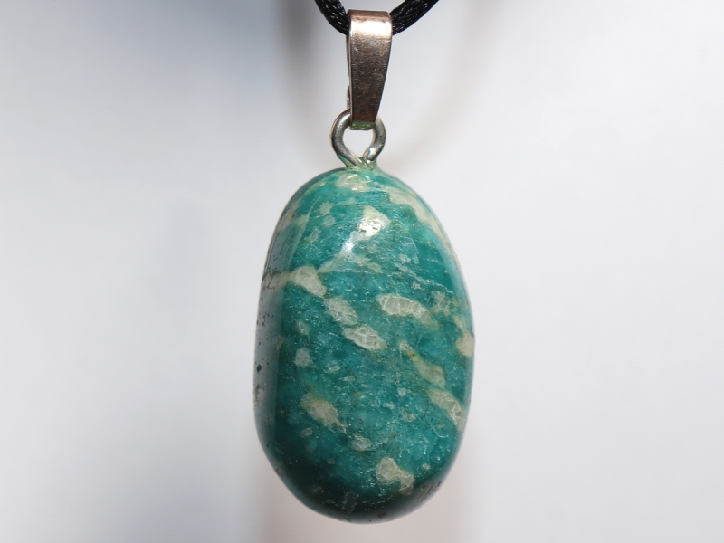amazonite with cord or silver 925