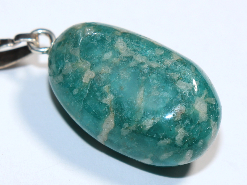 amazonite with cord or silver 925